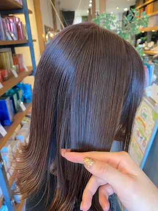 ミディアム カラー 希優🌺ソムリエ /ブリーチ/カットのヘアスタイル