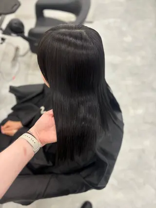 ロング 韓国風暗髪ヘア🤍 🫧MIREIのヘアスタイル