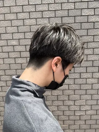 ショート メンズ パーマ/ハイトーン /吉田眞のヘアスタイル