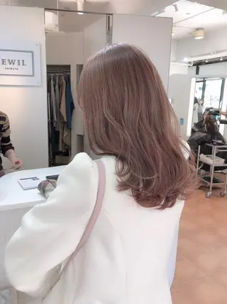 ミディアム カラー 韓国ヘア/レイヤー カット SAKURAのヘアスタイル