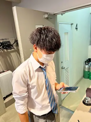 ショート カラー パーマ メンズ トレンド/レイヤー うる艶🪞CANDYのヘアスタイル