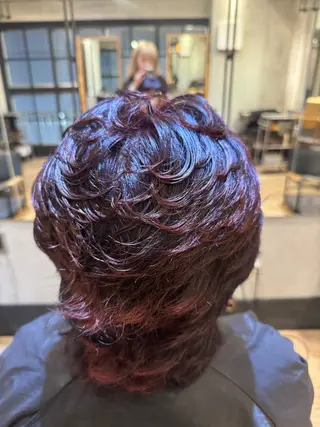 パーマ 渋谷/切りっぱなし レイヤー/ブリーチのヘアスタイル