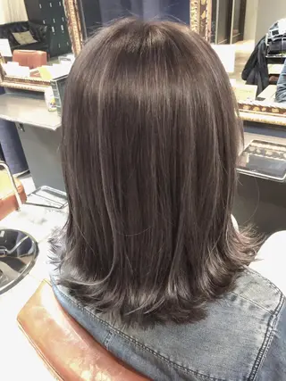 カラー パーマ ヘアアレンジ ミディアム 初めでも安心🌟 newi町田✂のヘアスタイル