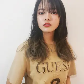 ミディアム カラー ✨艶ブリーチカラー ✨四ノ宮裕己のヘアスタイル