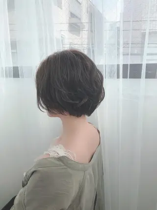 ショート カラー パーマ 美髪矯正 Rioのヘアスタイル
