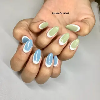 ロング カラー ネイル マツエク・マツパ 福田 加奈のネイルデザイン