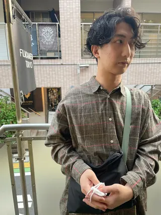 メンズ 🌈圧倒的デザイン パーマ　関和希のヘアスタイル