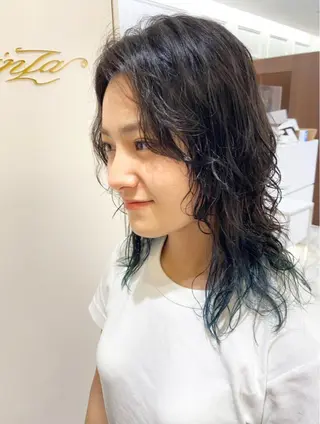 ミディアム パーマ ❤️パーマ美容師✂︎ 井口美緒のヘアスタイル
