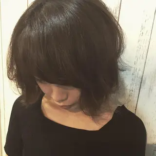 ミディアム カラー パーマ embrace エンブレイスのヘアスタイル