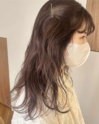 セミロング カラー ヘアアレンジ 西山 紗耶香🪽 透明感カラー/ボブのヘアスタイル