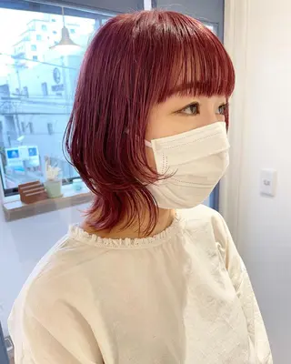 ミディアム カラー 🩰オリーブ/ ベージュ松本咲花🩰のヘアスタイル