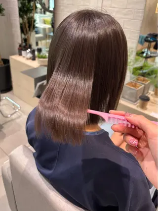 ミディアム パーマ 銀座/髪質改善/韓国 カラー🍓原田侑依のヘアスタイル