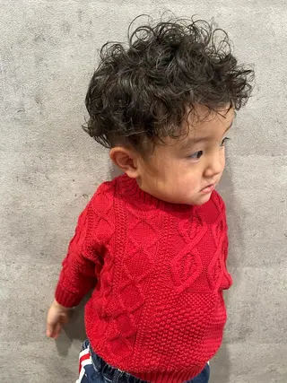 パーマ メンズ キッズ 西 めぐみのヘアスタイル