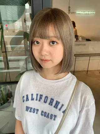 ミディアム カラー ベージュカラー🌿 新潟駅/青木結月のヘアスタイル