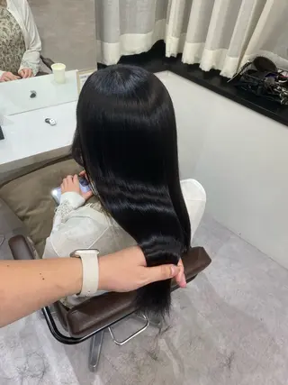 ロング 韓国風cut/ 縮毛矯正/正岡幹康のヘアスタイル