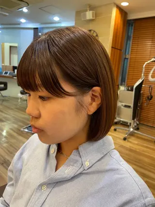 ショート HONOKA 縮毛矯正/艶カラーのヘアスタイル