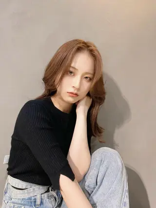 ミディアム 23°NADAUN所属・岐阜1番韓国ヘア/ 星羅/23°のヘアスタイル