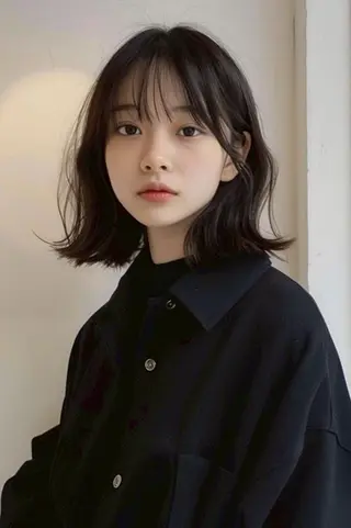 カラー ミディアム サイエンスアクア/艶 髪/レイヤー/清水のヘアスタイル