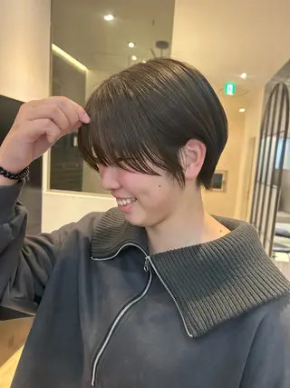 ショート 森山 葵 ショート×メンズのヘアスタイル