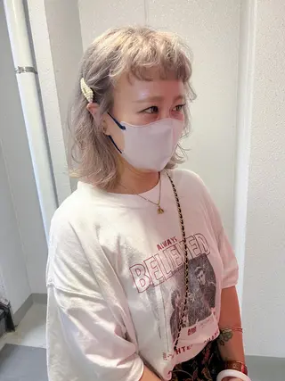 ミディアム カラー ヘアアレンジ カラーパティシエ facce🌼ikoのヘアスタイル