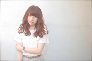 セミロング カラー インナーカラー/天神 ブリーチ/吉田のヘアスタイル