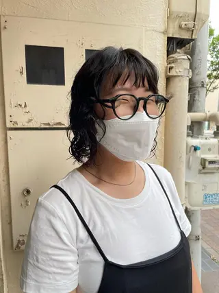 ミディアム パーマ tomo🍒パーマ ハイトーン似合わせのヘアスタイル