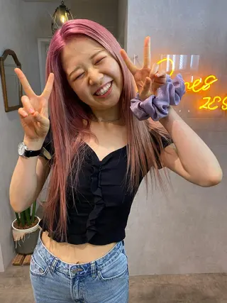 ロング カラー ヘアアレンジ XENA表参道 MIKUのヘアスタイル