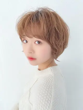 ショート カラー 仙台Ｉ韓国レイヤー Ｉ髪質改善Ｉ伊藤拓海のヘアスタイル