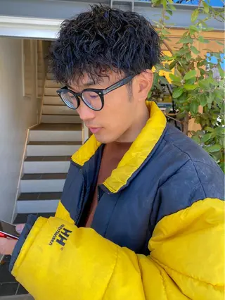 ショート パーマ メンズ 栄/矢場町 三井太朗のヘアスタイル