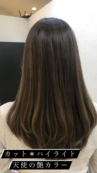 ロング カラー 艶質改善/縮毛矯正 ササキナツミのヘアスタイル