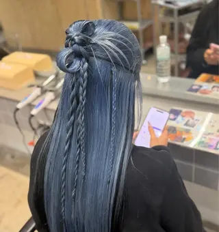 ロング ヘアアレンジ プルエクステ/カラー ⭐️KIR̋Aのヘアスタイル