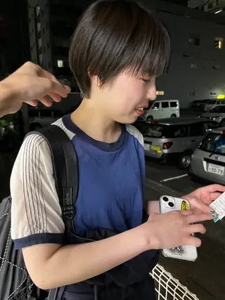 ショート メンズハイトーン/栄 /イトウタケルのヘアスタイル