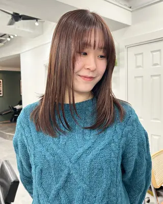 ロング カラー レイヤーボブ/ 艶カラー/サナ🌼のヘアスタイル