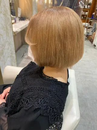 ショート カラー ヘアアレンジ 店長/mao/ 前髪/顔周りカットのヘアスタイル