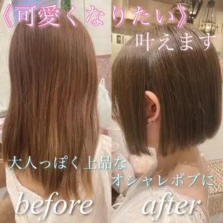 ショート Puamelia 名古屋所属・韓国風ヘア✻透明感 カラー✻yukaのヘアスタイル