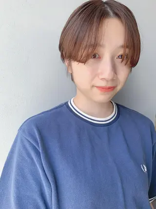 ショート カラー ボブパーマコテ巻き風 パーマNo1深江秀平のヘアスタイル