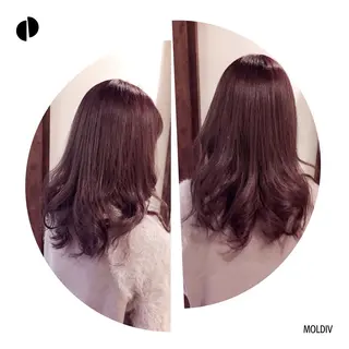 ミディアム セミロング カラー ✨縮毛矯正✨髪質改善 ナカシマ ユミのヘアスタイル