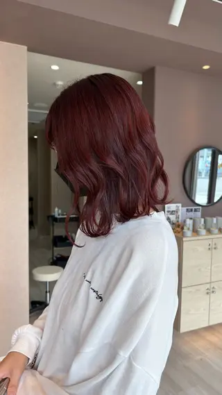 ミディアム カラー 岐阜/各務原 スタイリスト🎀のヘアスタイル