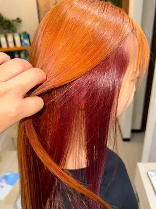 ロング カラー 大内 カオリのヘアスタイル