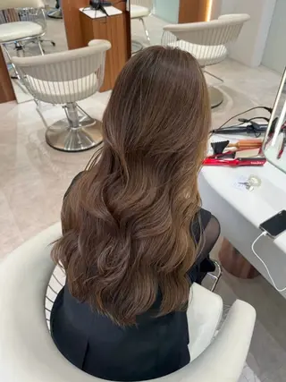 ミディアム カラー レイヤー/ハッシュ 渋谷/サッタのヘアスタイル