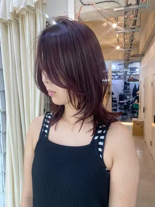 ミディアム カラー GiseL博多筑紫口 杏実のヘアスタイル