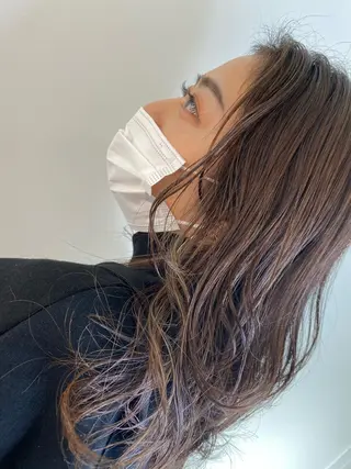 セミロング カラー salowin梅田茶屋町suite所属・ハイトーンヘア/ 島崎　タクミのヘアスタイル