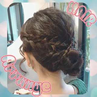 セミロング ヘアアレンジ GR 髪質改善トリートメント×ヘッドスパ【ジーアール】所属・🌺中村🌺毎日楽し くなる髪をご提案✨のヘアスタイル