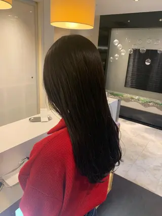 ロング 名竹聖治/透明感 カラー/縮毛矯正のヘアスタイル