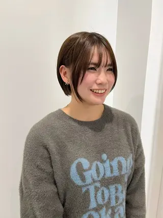 ショート モテヘア/グレージュ /ボブ/前原汐🎐のヘアスタイル