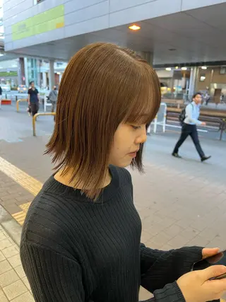 ショート 韓国ボブ/縮毛矯正 /レイヤーカットのヘアスタイル