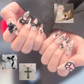 ネイル Nail Share Salon Mariris所属・ユカ‎𖤐nail 堺筋本町/心斎橋のネイルデザイン