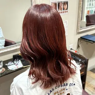 ロング カラー なつき/ 艶カラー/縮毛矯正のヘアスタイル