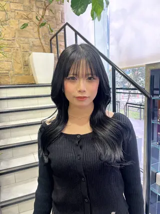 セミロング waka❤️✨ レイヤーボブ/ネイルのヘアスタイル