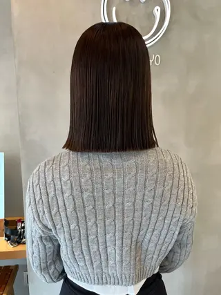 ミディアム カラー ボブ&透明感カラー ♡TOMOEのヘアスタイル